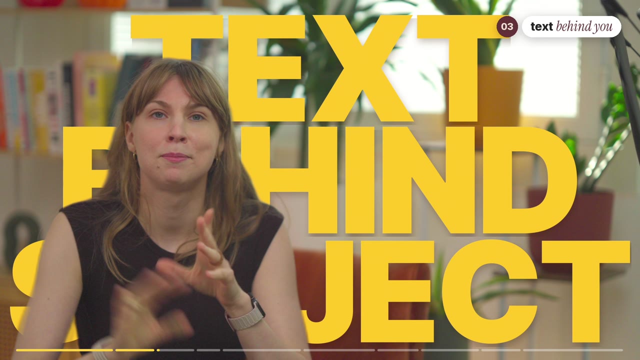 Text behind you